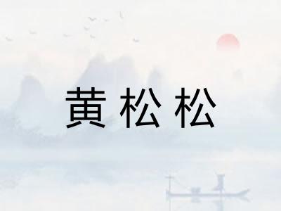 黄松松