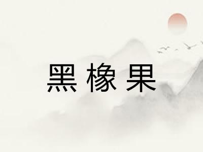黑橡果