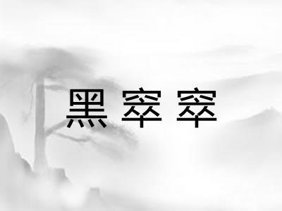 黑窣窣